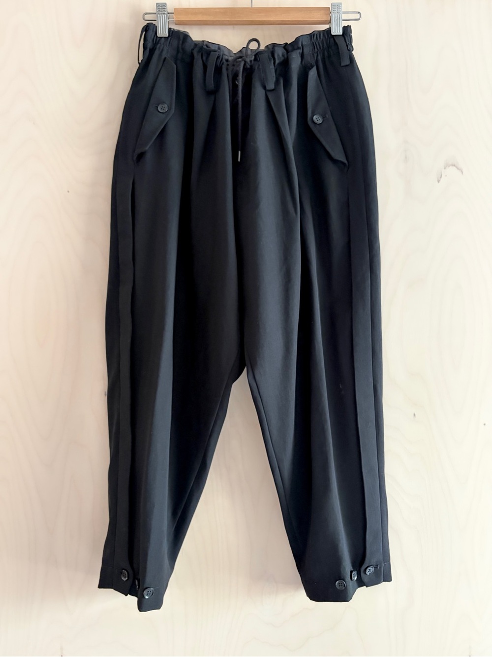 Yohji Yamamoto “Regulation” Edition Military Cropped Suiting Wool Trousers